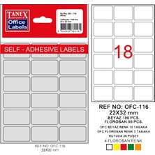 Kitabevimden Tanex Ofis Etiketi Poşetli 22X32 mm Beyaz OFC-116 (10 Lu Paket)