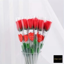 Star Cast Yapay Ayı Gül Buketi – Sevgililer Günü Özel Tasarım | Dekoratif Çiçek & Hediye