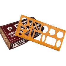 Kitabevimden Yıldızlar Geometrik Şablon Cetvelli Atatürklü 25 Cm(24 Lü) 40