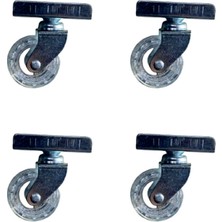 Elektronikçim Furç Uzun-Sunta Bilyalı Teker - 20X50 - Şeffaf - 18MM HKS189 - 4 Adet