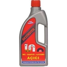 1 Lt Destroyer WC Banyo Lavabo Gider Açıcı Sıvı, Tıkanıklıklara Karşı Etkili Çözüm