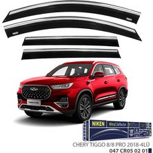 Niken Chery Tiggo 8 - 8 Pro Cam Rüzgarlığı Kromlu 2018+ Sonrası 4'lü