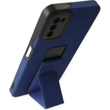 Ieg™  Samsung Galaxy A03S Kılıf Mega Standlı Silikon - Mavi