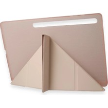 Ieg™  Samsung Galaxy X910 Tab S9 Ultra 14.6 Kılıf Kalemlikli Mars Tablet Kılıfı - Rose Gold