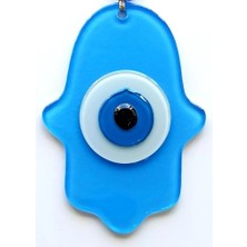 Ieg™ Nazar Boncuklu Bebek Mavisi Renginde Fatma Ana Bereket Eli Cam Duvar Süsü