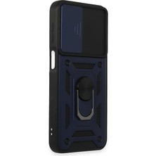 Ieg™  Samsung Galaxy M34 5g Kılıf Pars Lens Yüzüklü Silikon - Lacivert