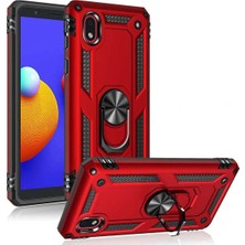 Ieg™  Samsung Galaxy A01 Core Kılıf Sofya Yüzüklü Silikon Kapak - Gold