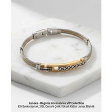 Begonia Accessories 316L Cerrahi Çelik Vip Collection Yüksek Kalite Paslanmaz Kararmaz Alerji Yapmaz Unisex Bileklik