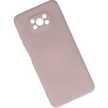 Ieg™  Xiaomi Pocophone X3 Kılıf Nano Içi Kadife Silikon - Pudra