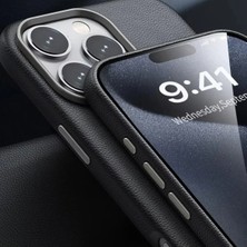 Ieg™  Iphone 16 Pro Wonder Deri Magsafe Kapak - Lacivert
