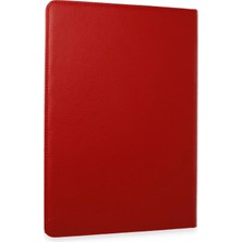 Ieg™  Samsung Galaxy X610 Tab S9 Fe Plus 12.4 Kılıf 360 Tablet Deri Kılıf - Kırmızı