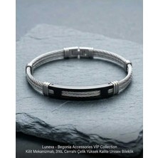 Begonia Accessories 316L Cerrahi Çelik Vip Collection Yüksek Kalite Paslanmaz Kararmaz Alerji Yapmaz Unisex Bileklik