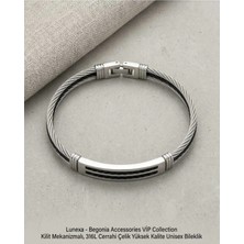 Begonia Accessories 316L Cerrahi Çelik Vip Collection Yüksek Kalite Paslanmaz Kararmaz Alerji Yapmaz Unisex Bileklik