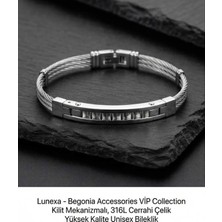 Begonia Accessories 316L Cerrahi Çelik Vip Collection Yüksek Kalite Paslanmaz Kararmaz Alerji Yapmaz Unisex Bileklik