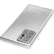 Ieg™  Samsung Galaxy Note 20 Ultra Kılıf Razer Lensli Silikon - Gümüş