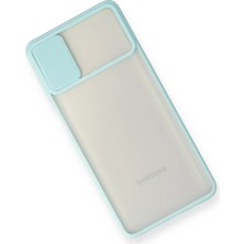Ieg™  Samsung Galaxy M51 Kılıf Palm Buzlu Kamera Sürgülü Silikon - Turkuaz