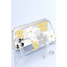 Ieg™  Apple Iphone 14 Floral Magsafe Kapak - Sarı