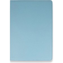 Ieg™  Samsung Galaxy X800 Tab S8 Plus 12.4 Kılıf 360 Tablet Deri Kılıf - Turkuaz
