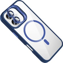 Ieg™  Apple Iphone 17 Remim Lensli Magsafe Standlı Kapak - Lacivert
