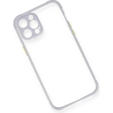 Ieg™  Iphone 12 Kılıf Miami Şeffaf Silikon - Lila