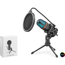 Elektronikçim ME4RGB Profesyonel Rgb Mikrofon 192 Khz / 24 Bit Çok Yönlü Type-C - Siyah