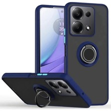 Ieg™  Xiaomi Redmi Note 13 Pro 5g Kılıf Montreal Yüzüklü Silikon Kapak - Lacivert