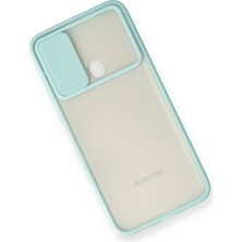 Ieg™  Samsung Galaxy A11 Kılıf Palm Buzlu Kamera Sürgülü Silikon - Turkuaz