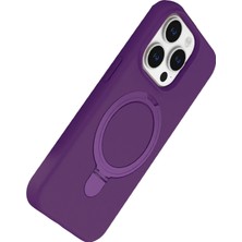Ieg™  Apple Iphone 14 Pro Max Regal Magsafe Standlı Kapak - Derin Mor