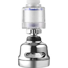 Elektronikçim Filtreli Krom 3 Fonksiyonlu  Oynar Musluk Başlığı - 360 Derece Dönebilen