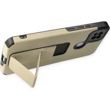 Ieg™  Xiaomi Redmi 9c Kılıf Mega Standlı Silikon - Gold