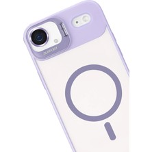 Ieg™  Apple Iphone 17 Air Remim Lensli Magsafe Standlı Kapak - Lila