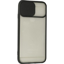 Ieg™  Iphone 6 Plus Kılıf Palm Buzlu Kamera Sürgülü Silikon - Siyah