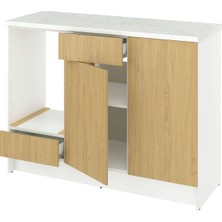 IKEA Meşe Fonksiyonel Mutfak Dolabı 180 cm