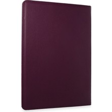 Ieg™  Samsung Galaxy X610 Tab S9 Fe Plus 12.4 Kılıf 360 Tablet Deri Kılıf - Mürdüm