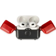 Ieg™  Airpods 3 (3.nesil) Basmalı Kılıf - Siyah-Kırmızı