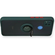 Ieg™  Xiaomi Redmi 9c Kılıf Montreal Yüzüklü Silikon Kapak - Yeşil