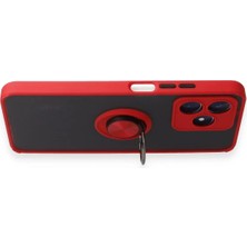 Ieg™  Realme C53 Kılıf Montreal Yüzüklü Silikon Kapak - Kırmızı