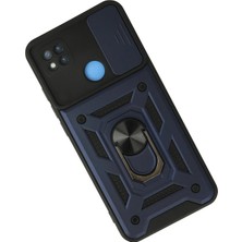 Ieg™  Xiaomi Redmi 9c Kılıf Pars Lens Yüzüklü Silikon - Lacivert