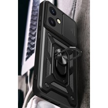 Ieg™  Vivo Y27 Kılıf Pars Lens Yüzüklü Silikon - Gold