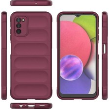 Ieg™  Samsung Galaxy A03S Kılıf Optimum Silikon - Bordo