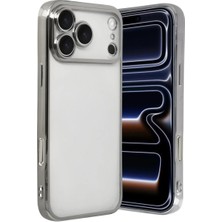 Newface Apple iPhone 17 Pro Razer Lensli Silikon - Gümüş