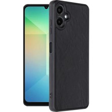 Newface Samsung Galaxy A06 Kılıf Aras Deri Kapak - Siyah