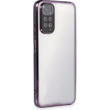 Newface Xiaomi Redmi Note 11 Kılıf Razer Lensli Silikon - Mor