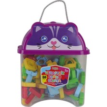 Halit Can Oyuncak HC1046 Hayvan Figürlü Kapta 66 Parça Geometrik Somun Cıvata