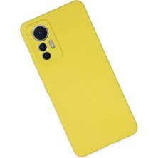 Ieg™  Xiaomi Mi 12 Lite Kılıf Nano Içi Kadife Silikon - Sarı