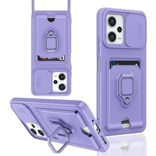 Ugrx Newface Xiaomi Redmi Note 12 Pro 5g Kılıf Zuma Kartvizitli Yüzüklü Silikon - Lila