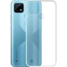 Newface Realme C21 Kılıf Deluxe 2mm Şeffaf Silikon - Şeffaf