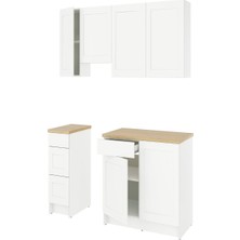 IKEA Beyaz Fonksiyonel Mutfak Dolabı 220X61X220 cm