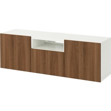 IKEA Beyaz Fonksiyonel Tv Ünitesi 180X42X39 cm