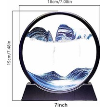 Misim Home Dekoratif Kum Sulu Kum Saati Yuvarlak Şık Kum Tablosu Kum Saati Şeklinde Kum Tabl - AA002X-7O0MM